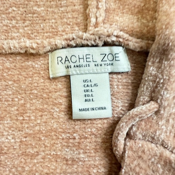 Rachel Zoe Chenille Striped Hooded Sweater NWT Size L - Picture 3 of 3